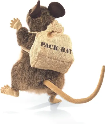 Produktbild von Folkmanis Handpuppe Ratte, sammelt gern 2847