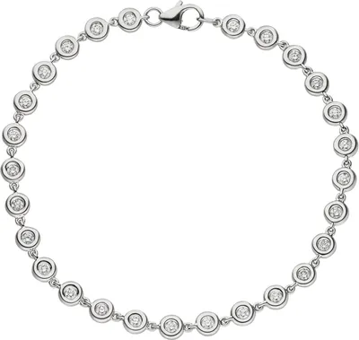 Produktbild von 4,5mm Tennisarmband mit 27 Diamanten Brillanten, 585 Gold Weißgold, 18cm