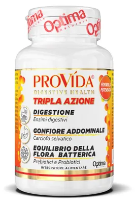 Produktbild von Provida® Nahrungsergänzungsmittel Dreifachwirkung für Verdauung, gegen Blähungen & Darmflora, 60 Stück