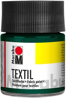 Produktbild von Marabu Textilfarbe "Textil" dunkelgrün 50 ml im Glas