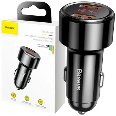Produktbild von Baseus Magic Series Dual QC - Quick Charge 3.0 2x USB 45W 6A Autoladegerät schwarz (CCMLC20A-01)