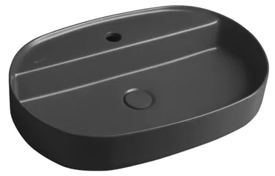 Produktbild von INFINITY OVAL Aufsatzwaschbecken, 60x40cm, Anthrazit