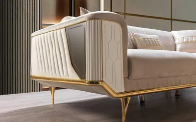 Immagine prodotto di divano a tre posti divano moderno divani in tessuto 234cm beige nuovo