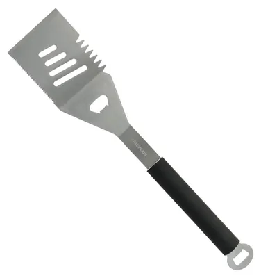 Image de Amig - Spatule de grill Fireplus 4-en-1 - 44,5 cm - Acier inoxydable - Manche en silicone - Inox