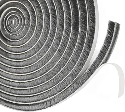 Produktbild von Fliegengitter Bürstendichtung, Türdichtung, selbstklebend, 9 mm (B) x 23 mm (T) x 6 m (L), Türdichtung, Insektenschutz, Dichtungsbürste für Tür, Fenst