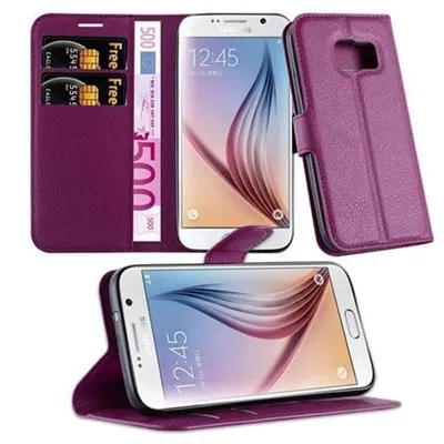 Immagine prodotto di Cadorabo custodia per Samsung Galaxy S7 custodia protettiva in viola telefono cellulare custodia cover chiusura magnetica