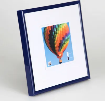Produktbild von Bilderrahmen mit Klarglas quadratisch fotorahmen Kunststoff Posterrahmen Vintage Collage Picture Frame New Lifestyle - Farbe: Blau | Format: 40x40