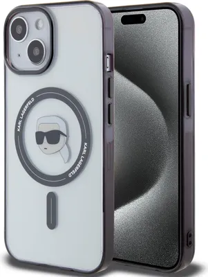 Immagine prodotto di Karl Lagerfeld Klhmp15Mhkhnotk Custodia rigida trasparente per Iphone 15 Plus / 14 Plus 6.7 Iml Karl's Head Magsafe