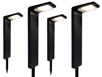 Zdjęcie produktu dla 4x Lampa Ogrodowa Solarna Wbijana Stojąca Słupek Oświetleniowy LED Czujnik