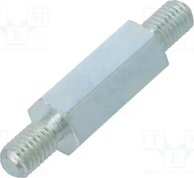 Produktbild von 10x Distanzmuffe mit Gewinde 30mm sechskant Außengew: M8   4213X30 Distanzelemente