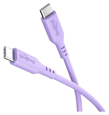 Produktbild von USB-C-Silikonkabel, 1,5 m, lila