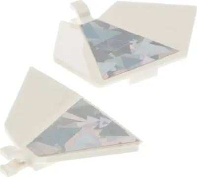 Produktbild von 2x Lego Paneele Solar Trapez weiß 3x5 mit Clip reflektierender Sticker 30034pb01