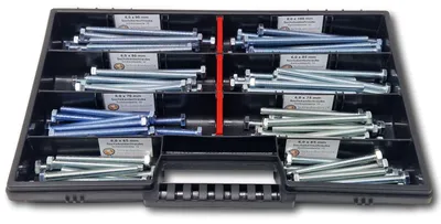 Immagine prodotto di Assortimento di viti esagonali M6 // 65 mm-100 mm 110 pezzi Scatola di viti DIN 933/ISO4017 Viti a filettatura totale Viti per macchine Viti filettate Viti esagonali