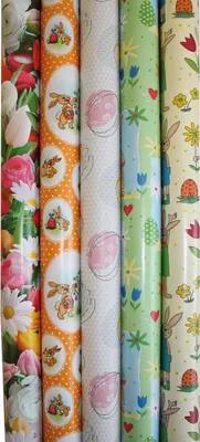 Produktbild von 25 Stück Präsentapapierrolle 33K03 651125, Ostermotiv, 2 m x 70 cm, sortiert