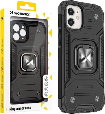 Produktbild von Wozinsky Ring Armor Case Iphone 14 Plus Gepanzert Hybrid Case + Magnetischer Halter Schwarz