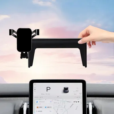 Obrázek produktu pro Držák do auta Solidchoice – vylepšená verze – Držák na telefon, auto příslušenství – Vhodný pro modely EX30 (2024-2025) – Plast/hliníková slitina – Pro telefony o velikosti 4-7 palců – Snadná instalace s