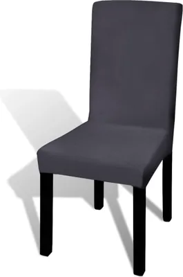Produktbild von vidaXL Stretch-Stuhlhussen Gerade 4 Stk. Anthrazit
