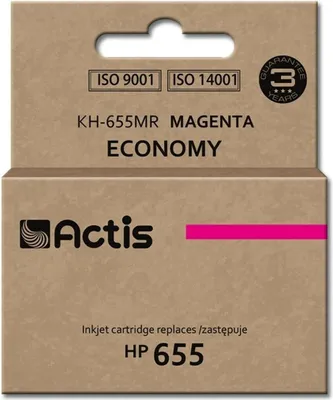 Obrázek produktu pro Actis KH-655MR (náhradní inkoust HP 655 CZ111AE; standardní; 12 ml; červený), Standardní výtěžnost, Purpurová, Inkoust na bázi barvy, 12 ml, 1 kusů, Balení po jednom