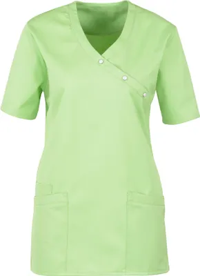 Produktbild von beb MEDIZIN/PFLEGE Damen KASACK Kurz V-Neck Baumwollmix Apfelgrün XL