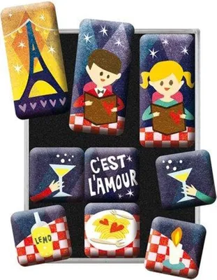Produktbild von Nostalgic-Art - 9tlg. Magnetset - Happy Together - C’est L‘Amour