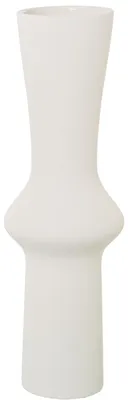 Keramik-Bodenvase, Ecru matt, 16x50 cm, Öffnung 10,5 cm