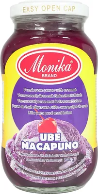 Produktbild von Monika UBE Macapuno 340g | Yamswurzelpüree mit Kokosfruchtfleisch | Purple Yam Puree with Coconut
