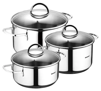 Image de Set Casseroles Induction Bergner Acier Inoxydable, Compatible Induction - Bergner