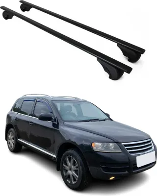 Produktbild von Dachträger Grundtäger für VW Touareg mk1 2002-2010 75kg Metall Schwarz 2 tlg