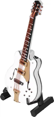 Obrázek produktu pro Kytara model Mini Exquisite White Hudební nástroj Ruční řemeslná dekorace pro domácí kancelář