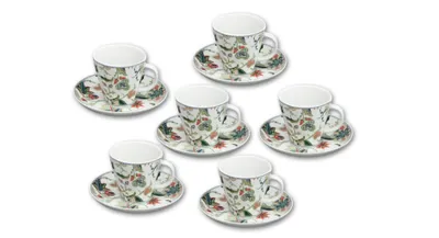 Obrázok produktu pre Šálky na espresso, karlovarský porcelán, Tom garden, 6 ks