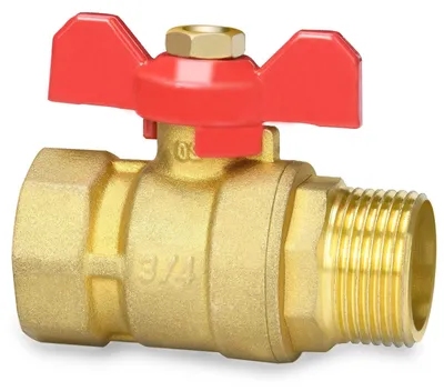 Image de Robinet à boisseau sphérique 3/4", en laiton, avec levier