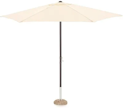Image de Parasol de jardin 3 m couleur crème - grand modèle blanc en métal de 3 m, référence M0433-21