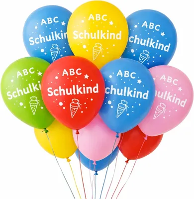 Produktbild von 20x Luftballons Einschulung Deko – Bunte Schulanfang Dekoration für Schule, Kindergarten & Einschulungsfeier (blau, gelb, rot, grün, rosa)