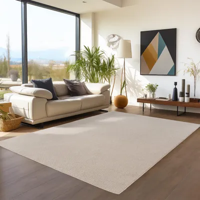 Obrázek produktu pro Teppium Koberec Obývací Pokoj Jednobarevný Bouclé Smyčkový Skandinávský Styl Odolný Měkký do Ložnice, Velikost: 80x150 cm