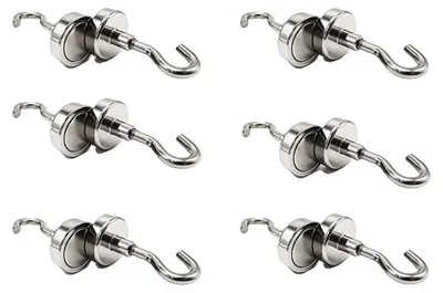 Zdjęcie produktu dla Magnetyczne haczyki ścienne, do obciążenia, łatwy montaż, 12 sztuk, 16 mm