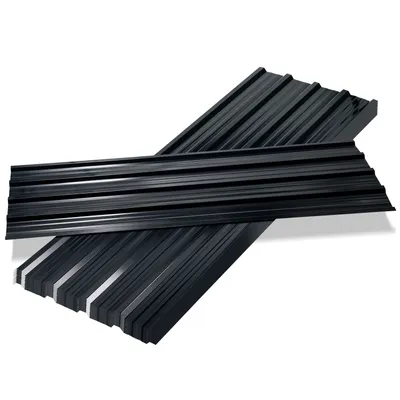 Produktbild von 12x Trapezblech 129x46cm = 7m² Dachplatten Dachblech für Gerätehaus Carport Profilblech Wandblech Dachblech Anthrazit verzinkt Wellblech