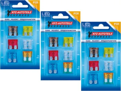 ATO-Flachsicherungen Set 36 Stück 3-40A mit LED