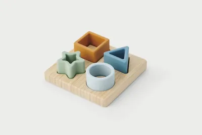 Image de TickiT Silicone Puzzle de forme Jouets éducatifs - Couleurs neutres