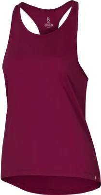 Dunkelrotes Klettertop "Fionna Top" von Ocun; ärmellos mit Rundhalsausschnitt; ideal für Damen.