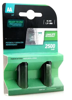 Immagine prodotto di Batteria ricaricabile HR06, 2500 mAh, compatibile con dispositivi elettronici