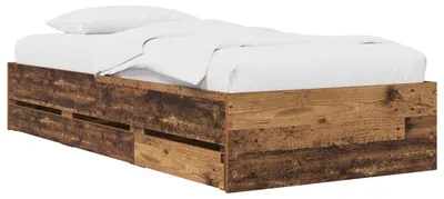 Produktbild von vidaXL Bettgestell mit Stauraum mit Schubladen Altholz Holzwerkstoff