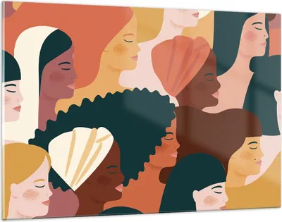 Produktbild von Bilder auf glas - Einteilig - Frauen Multikulturalismus Modern - 120x80cm - Glasbilder - Wandbilder - Bilder - Wanddekoration aus Glas - Glas Bilder - Wandbild auf Glas - GAA120x80-4500