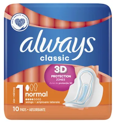 Immagine prodotto di Always Podpaski Classic Normal ze Skrzydełkami 10 sztuk