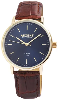 Produktbild von Akzent Exclusive Herrenuhr mit Kunstlederionsarmband