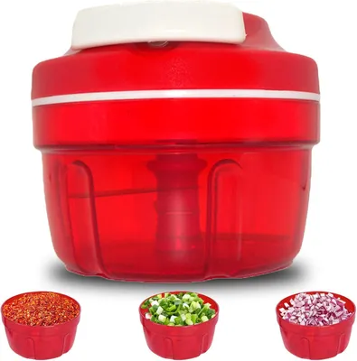Imagen del producto de Cortador de cebolla práctico con cordón, cuchilla de acero inoxidable, material ABS, ideal para verduras y carne