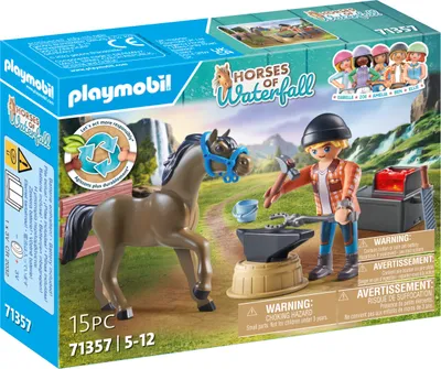 Produktbild von PLAYMOBIL Horses of Waterfall 71357 Hufschmied Ben & Achilles