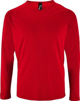 Produktbild von SOLS Herren Performance T-Shirt Sporty, langärmlig PC2903 (S) (Rot)