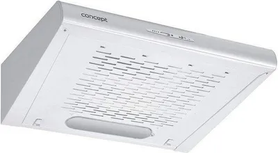 A white kitchen range hood against a white background.