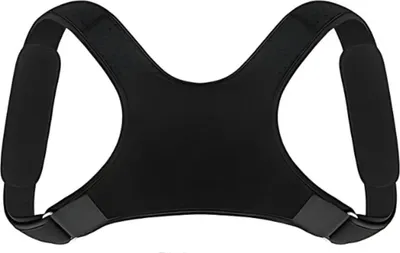 Imagen del producto de Corrector De Postura - Soporte Para La Columna Vertebral, Silueta Delgada, Negro, Talla Única