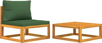 Produktbild von vidaXL 2-tlg. Garten-Sofa-Set mit Kissen Massivholz Akazie